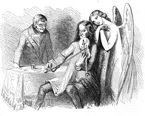 Caricatura di Niccolò Paganini (1782 - 1840). da Unknown artist