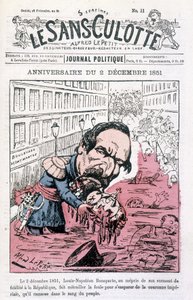 Caricatura sul colpo di stato di Napoleone III del 2 dicembre 1851 - in "Le sans-panlotte" da Unknown artist