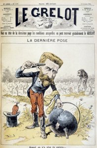 Caricatura sul suicidio del generale Boulanger - in "Le Grelot" dell