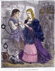 Cartouche visitato da una signora in prigione - in "Cartouche, re dei banditi", di Grandpré da Unknown artist