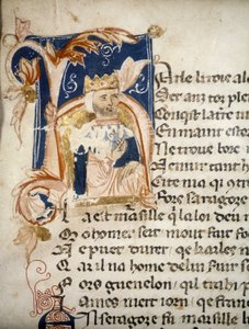 Carlo Magno - miniatura, codice da Unknown artist