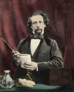 Charles Dickens (1812-1870) durante una lettura intorno al 1860 da Unknown artist