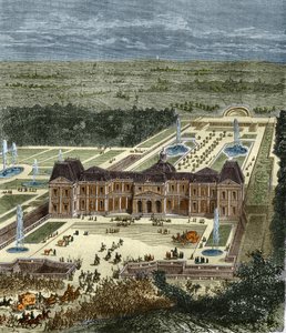 Chateau de Vaux Le Visomte al tempo del re Luigi XIV. Incisione del XIX secolo da Unknown artist