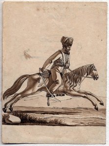 Capo (atamano) cosacco. Disegno anonimo 1818 da Unknown artist