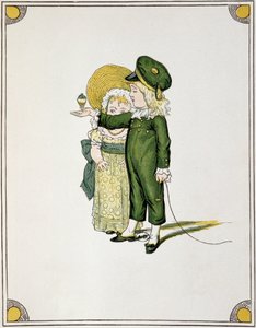 Bambini che giocano alla trottola - disegno da Unknown artist