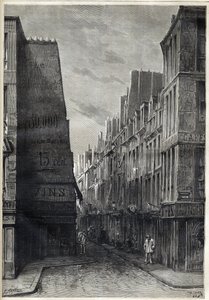 Epidemia di colera a Parigi - Epidemia di colera a Parigi - rue Sainte Marguerite - incisione in 