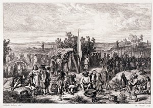 Chouans al bivacco - in "La bretagne ancienne et moderne" di Pitre-Chevalier, edito da W. Coquebert da Unknown artist