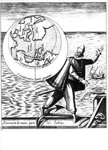 Cristoforo Colombo in "Nova Tipus Transacto Navigatio Novi Orbi" di Philoponus Honorius