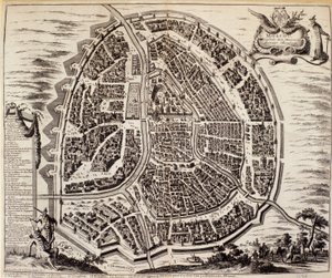 Mappa della città di Mosca nel XVII secolo.