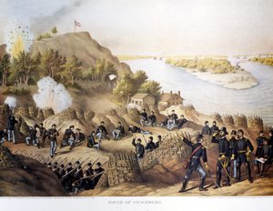 Guerra Civile (1861 - 1865), Guerra Civile Americana. Assedio di Vicksburg (al confine tra Arkansas e Mississippi), la città fu presa dal Generale Grant (e dai nordisti), la città cadde dopo quaranta giorni di assedio (dal 19 maggio al 4 luglio) da Unknown artist