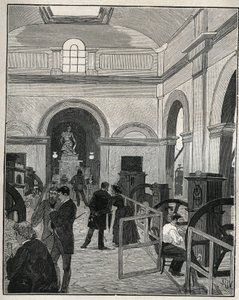 Officina di coniazione alla Monnaie de Paris. Incisione del 1885 in 