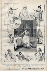 Comica Sarah Bernhardt (1844-1923) in Macbeth - Pierrot assassino - Teodora - Tosca - Giovanna d
