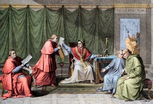 Concordato del 1801 - Firma del Concordato tra Francia e la Santa Sede, da Papa Pio VII (Pio) (1742-1823), 15 agosto da Unknown artist