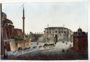 Costantinopoli: Porta del Serraglio. Solimano il Grande fu il primo a portare tutta la sua corte e l