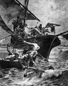 Pesca del corallo con l