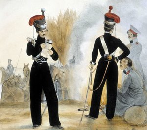 Soldati cosacchi della Piccola Russia intorno al 1840 da Unknown artist