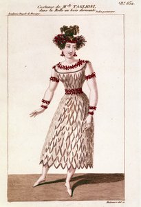 Costume della ballerina Maria Taglioni nel balletto "La bella addormentata" di Piotr Ilyich Tchaikovsky da Unknown artist