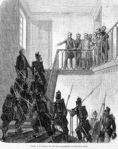 Colpo di Stato: arresto dei deputati al Municipio del 10° arrondissement di Parigi il 2 dicembre 1851.