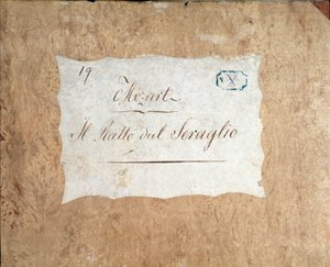 Copertina della partitura per Die Entführung aus dem Serail, opera di Mozart, versione Lichtenthal (1838) da Unknown artist