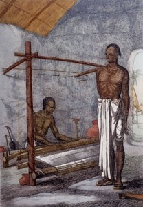 Cultura, civiltà e società indiana: il tessitore in India. da Unknown artist