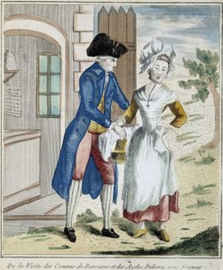 Dogana: tassa di barriera - caricatura intorno al 1800 da Unknown artist