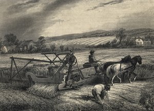 La mietitrice di Cyrus McCormick del 1831, esposta alla mostra del Crystal Palace del 1851.