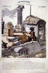 Daguerreopipers o Il talento viene nel sonno. Articolo ironico contro la nuova professione di fotografo. In "Today, giornale dei ridicoli", del 15/03/1840 da Unknown artist