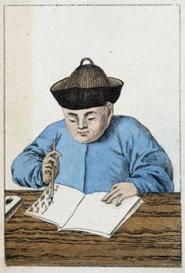 Vita quotidiana dei cinesi: uno scrittore cinese. sd. XIX secolo da Unknown artist