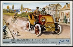 Daimler nel 1897: 4 cilindri, 4 tempi, 20 hp da Unknown artist