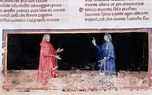 Dante (in blu) e Virgilio (canto 3 dell