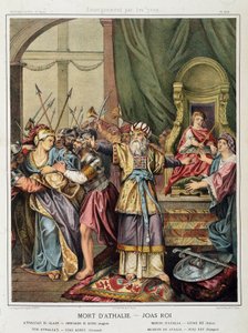 Morte di Atalia - Joas (Jehoash) re - in "Histoire Sainte", ed. Hachette da Unknown artist