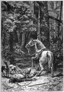 Morte di Rufus, Guglielmo il Rosso (Re Guglielmo II) ucciso da una freccia mentre cacciava nella New Forest