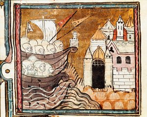 Sbarco di un esercito. (dettaglio)