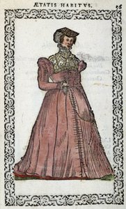 Demoiselle francese - in "Habits et effigies" di Jean Sulperius