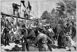 Dimostrazione degli anarchici al Père Lachaise davanti alla sepoltura dei federati il 27 maggio 1888