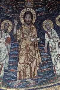 Dettaglio di Gesù (mosaico, 821)