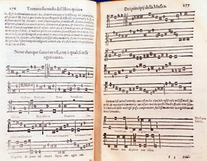 Doppia pagina da Margarita philosophica di Gregor Reisch (1600) da Unknown artist
