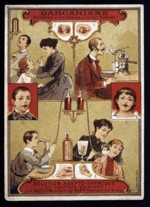 Gargarismo antisettico e anestetico del Dr. Dumont - Pubblicità, fine XIX secolo da Unknown artist