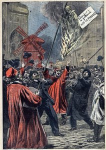 Caso Dreyfus - Parigi - 1898: manifestazione antisemita a Montmartre. Un