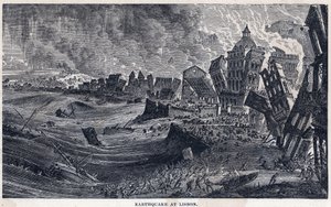 Terremoto da Lisbona a Portogallo il 1 novembre 1755