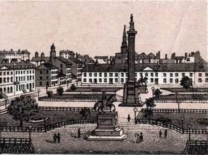 Edimburgo, Scozia: vista di George Square a Edimburgo. in "Il mondo illustrato 168 vedute". Non datato (fine XIX secolo) da Unknown artist