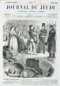 Edmond Dantès, il Conte di Monte Cristo tiene una ricezione - in "Le Journal du Jeudi" del 03/05/1860 da Unknown artist
