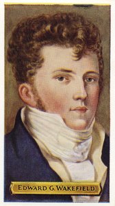 Edward Gibbon Wakefield - diplomatico inglese. (stampa) da Unknown artist