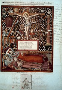 Effigi di Enrico I di Lorena, 3° Duca di Guisa (1550-1588) e di suo fratello Luigi II di Guisa, cardinale di Lorena (1555-1588) assassinati a Blois il 23 e 24 dicembre 1588 per ordine di Enrico III Incisione del XVI secolo Parigi, B.N. da Unknown artist