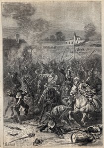 Massacro dei Puritani - illustrazione del XIX secolo per il romanzo storico 
