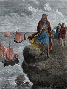 Imperatore Carlo Magno osserva l