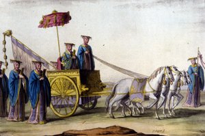 Imperatore della dinastia Ming sul suo carro - in 