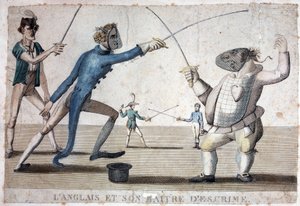 Inglese e il suo maestro di scherma - XIX secolo