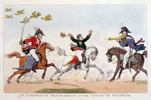 Cartone animato inglese su Napoleone I - in Napoleone I, caricature, collezione fittizia. 1814 - 1815. B.H.V.P. da Unknown artist