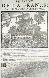 Incisione su legno. Pamphlet politico Mazarinade: 